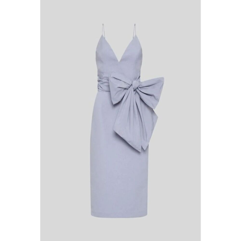 Rebecca Vallance Monique Waist Tie Lilac Midi Dress Women's Size 4